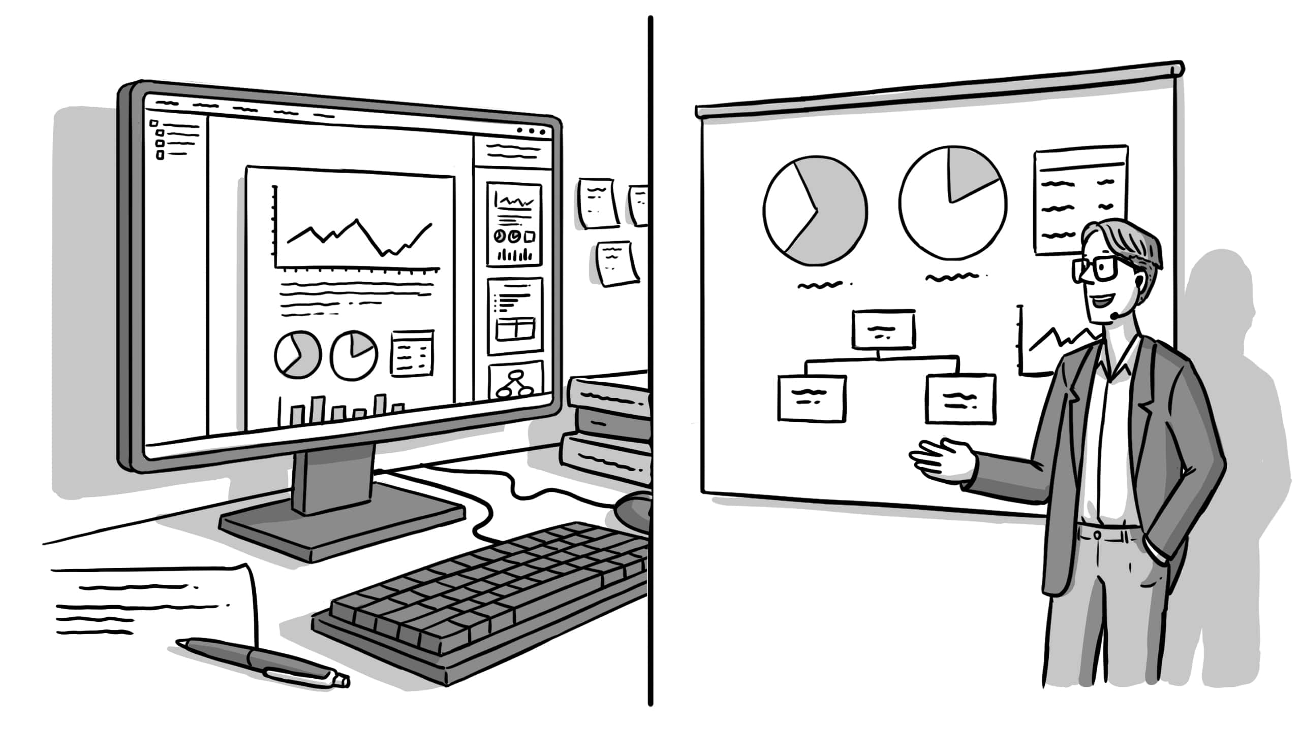Die betriebliche Projektarbeit Illustration